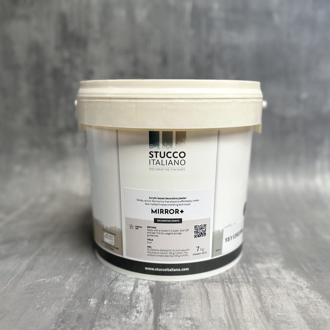 Stucco Italiano Mirror+ decorative paint bucket